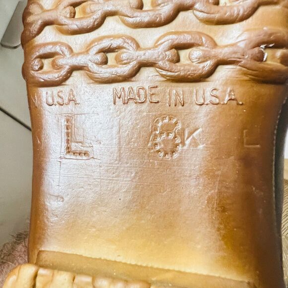 LL Bean Boots Womens 6 Brown Leather 8" Duck Waterproof Snow Rain Vintage Shoes - Picture 12 of 13